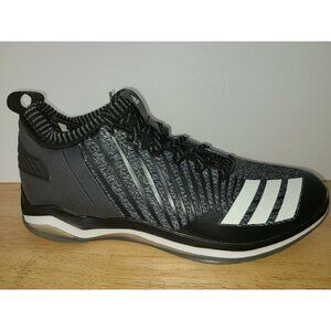 Adidas Icon Trainer Shoes Size 14 Black Casual Lace-Up Sneakers NWT